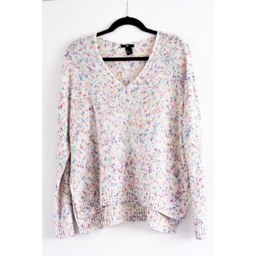 Funfetti Multi Blend V-neck Sweater - H&M